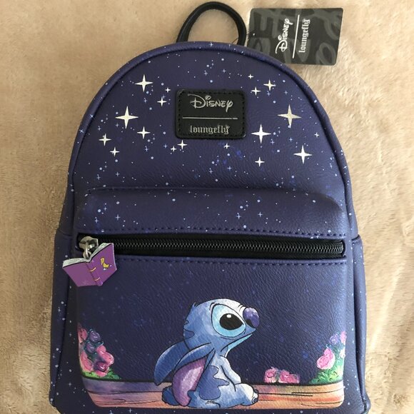 NWT Loungefly Disney Stitch Starry Night Mini Backpack - Picture 1 of 7
